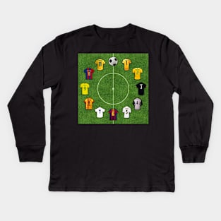 legend football players 2000 soccer fussball Kids Long Sleeve T-Shirt